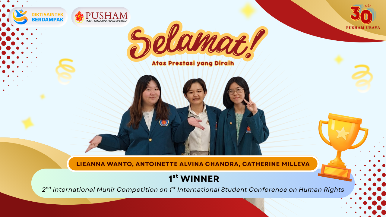 1st Winner on International Student Conference on Human Rights